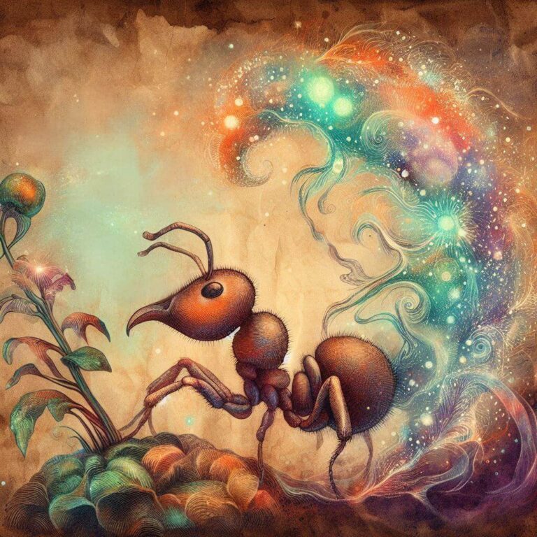 A vivid illustration of what spiritually dreaming about ants could look like.